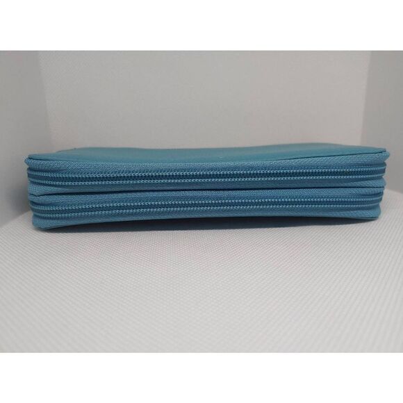 Mundi Women's Aquamarine Double Zip Clutch Wallet - Picture 9 of 11